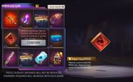 The list of items up for grabs (Image via Garena)